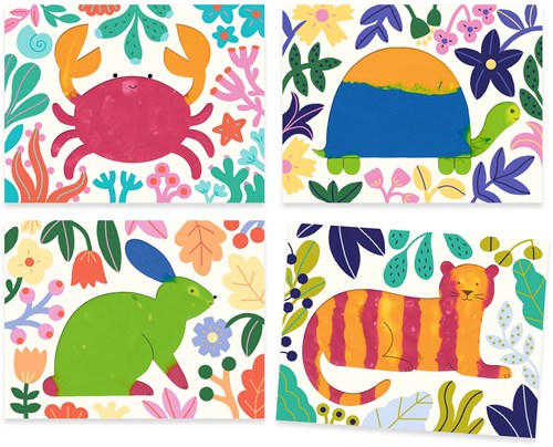 Djeco peinture set de peinture au doigt pour enfants - FSC MIX