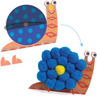 Djeco collage animaux duveteux - kit créatif carton FSC-2