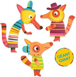 Djeco schilderen knutselset vossenfamilie - FSC MIX - creatieve activiteit