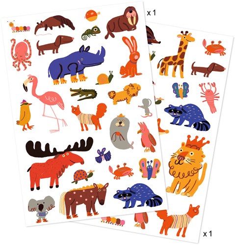 Djeco body art tatouage animaux - tatouages temporaires pour enfants