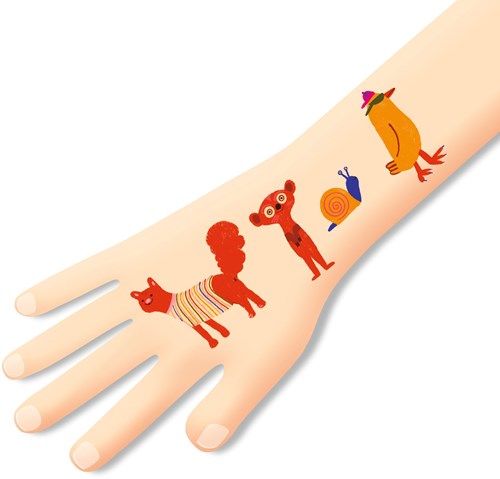 Djeco body art tatouage animaux - tatouages temporaires pour enfants-2