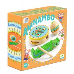 Djeco animambo Set of percussions : tambourine, maracas, guiro