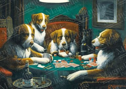 Magnolia puzzle Dogs Playing Poker - puzzle 1000 pièces