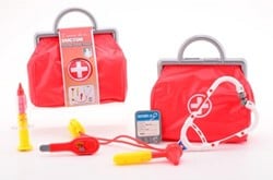 Johntoy Sac de médecin avec accessoires 6 pièces. 3+