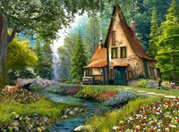 Castorland puzzle Dominic Davison - puzzle Toadstool Cottage - 2000 pièces paysage