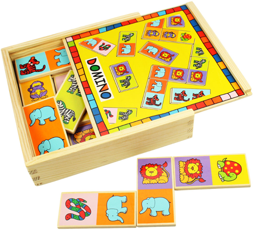 BigJigs jeu de dominos en bois animaux jouet éducatif