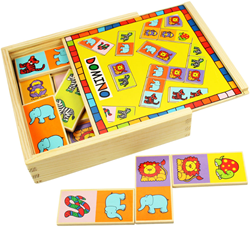 Bigjigs Houten Domino Spel - Dieren