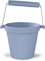BigJigs seau jouet en silicone - gris colombe plage et eau
