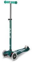Micro Maxi trottinette Deluxe ECO LED verte - trottinette enfant durable avec roues LED