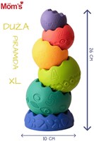Mom's Care jouet sensoriel grande pyramide pastel éducatif-2
