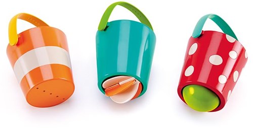 Hape ensemble de seaux colorés jouet de bain plaisir aquatique-2
