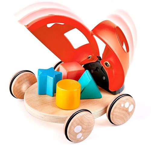 Hape trieur de formes coccinelle jouet en bois éducatif bébé-3