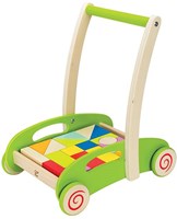 Hape houten blokkenwagen - loopwagen met blokken voor peuters-2