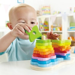 Hape Regenboog stapelvormen houten speelgoed - 19-delig educatief