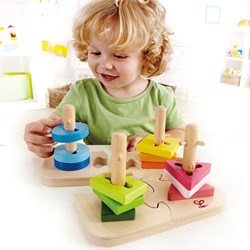 Hape houten sorteerpuzzel - creatieve pin puzzel voor peuters