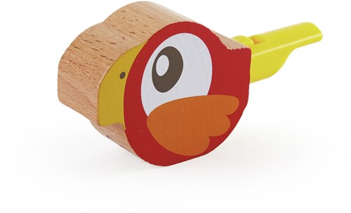 Hape vogel fluitje speelgoed rood - 1 stuk