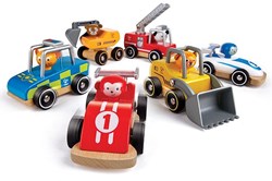 Hape houten speelgoedauto Wild Riders - 1 stuk - willekeurig geleverd