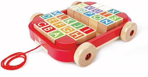 Hape Trekkar met Stapelblokken