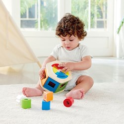 Hape jouet éducatif trieur de formes en bois multicolore