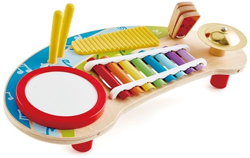 Hape muziekinstrumenten speelgoed Mighty Mini Band houten muziekset-2