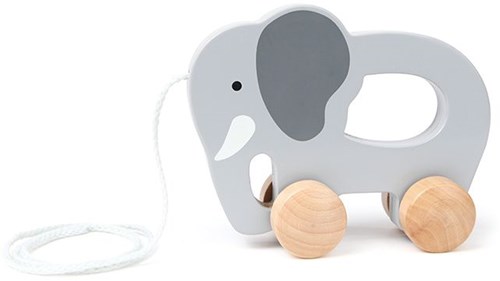 Hape éléphant à tirer en bois - jouet à pousser et tirer pour enfants-2