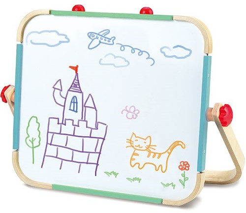 Hape draagbare kunststudio houten tekenezel magnetisch
