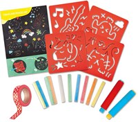 Hape krijtjes en sjablonen kunst set voor kinderen tekenen