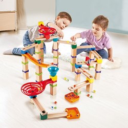 Hape knikkerbaan Marble Cascade Block Set - educatief speelgoed