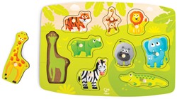 Hape Knoppuzzel jungle dieren - 9 stukjes