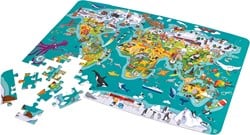 Hape 2-in-1 wereldkaartpuzzel en spel
