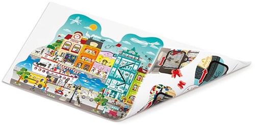 Hape puzzel levendige stad - animatie effect karton speelgoed-3
