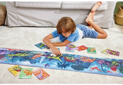 Hape puzzle dinosaure 1,5 mètre glow in the dark carton-3