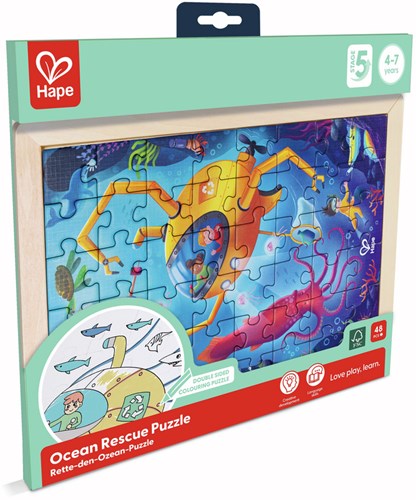 Hape puzzel Ocean Rescue - educatief speelgoed karton-3