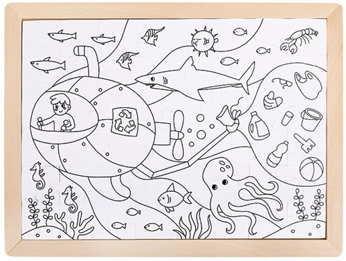 Hape puzzel Ocean Rescue - educatief speelgoed karton-2