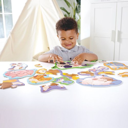 Hape puzzle de ferme - jouet éducatif avec animaux pour enfants