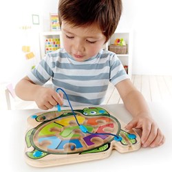 Hape magnetisch speelgoed schildpad - kleurrijk labyrint voor kinderen