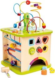 Hape Speelkubus met kralenspiraal groot