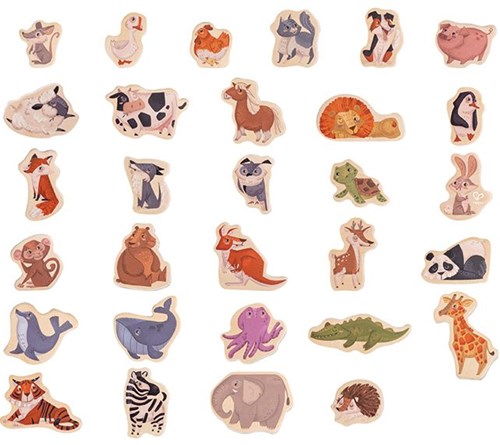 Hape magnetische dieren houten speelgoed magneten voor kinderen