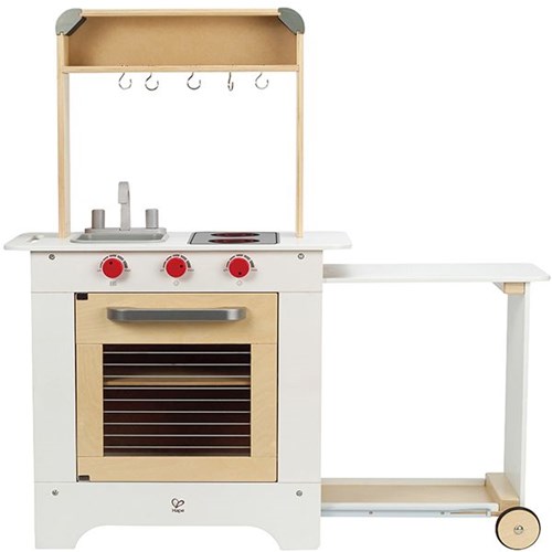 Hape houten kinderkeuken Cook n Serve speelkeuken met toonbank-2