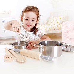 Hape set de cuisine en bois - chef's cooking set pour enfants