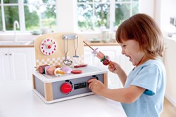 Hape speelgoed keuken en grillset - 2-in-1 speelkeuken met accessoires