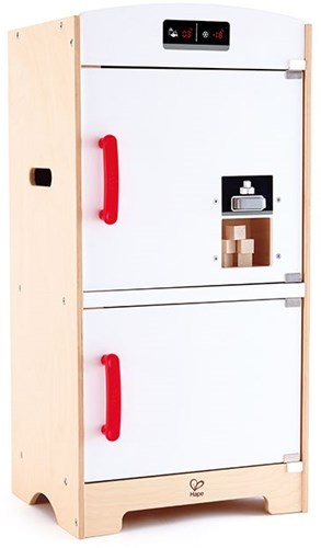 Hape kinder koelkast en vriezer - speelkeuken wit houten speelgoed-2