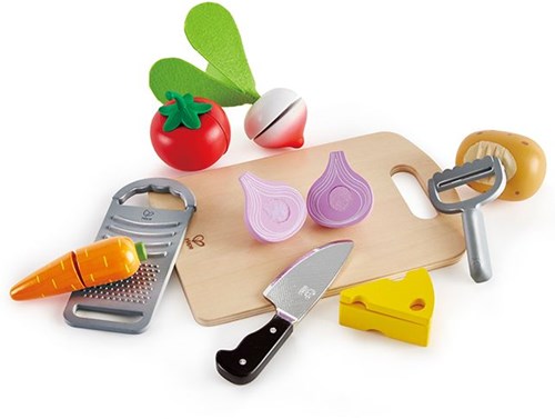 Hape Légumes et ustensiles de cuisine - Set de cuisine jouet pour enfants-2