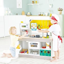 Hape kinderkeuken deluxe speelgoedkeuken met accessoires en fan-frituur