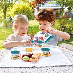 Hape service à thé jouet en bois - Tea Time Playset pour enfants