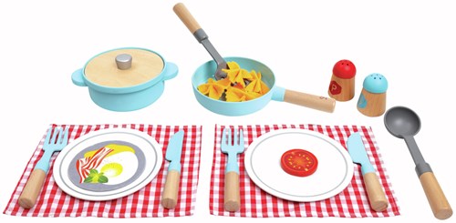 Hape speelgoed kookset houten keukengerei voor kinderen 2 jaar+