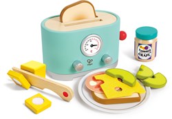 Hape speelgoed broodrooster pop-up set - interactief houten keukenspeelgoed