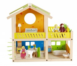Hape houten poppenhuis Happy villa poppenhuis speelgoed