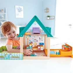 Hape Maison de poupée vétérinaire ensemble en bois avec accessoires