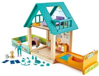 Hape Maison de poupée vétérinaire ensemble en bois avec accessoires-2